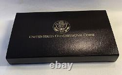 1989 US Congressional 3 Coin Proof Set. 24 oz Gold. 76 oz Silver Box & COA