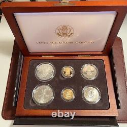 1989 US Congressional Coins Gold & Silver 6-Coin Set Proof & BU Box & COA