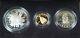 1989 Us Mint Congressional Commem 3 Coin Silver & Gold Proof Set As Issued Dgh