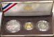 1989 U. S. Congressional 3-coin Proof Set Gold $5, Silver $1/50c Box Coa 1 Owner