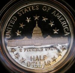 1989 U. S. Congressional 3-Coin Proof Set Gold $5, Silver $1/50c BOX COA 1 OWNER