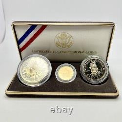 1989 U. S. Congressional 3 Coin Proof Set Proclaiming The Triumph Of Democracy
