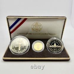 1989 U. S. Congressional 3 Coin Proof Set Proclaiming The Triumph Of Democracy