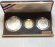 1989 United State Congressional Set Three Piece Silver & Gold Uncirculated Coins