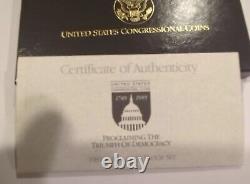 1989-W $5 Gold, Congress Bicentennial PF70, UCAM, Comm. NGC-Free Ship, COA, OGP