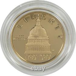 1989 W Congress Bicentennial Commemorative Gold Proof $5 Coin