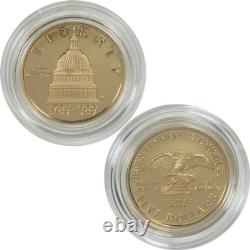 1989 W Congress Bicentennial Commemorative Gold Proof $5 Coin