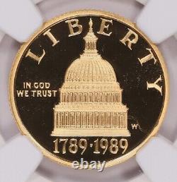 1989-W Congress Bicentennial Modern Gold Commemorative $5 NGC PF 70 Ultra Cameo