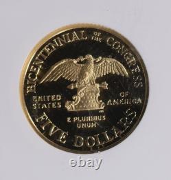 1989-W Congress Commemorative Gold $5 NGC PF70 ultra cameo