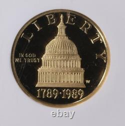 1989-W Congress Commemorative Gold $5 NGC PF70 ultra cameo