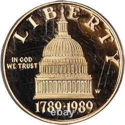 1989-W Congress Commemorative Gold $5 PCGS PR70 DCAM STOCK