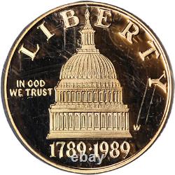 1989-W Congress Commemorative Gold $5 PCGS PR70 DCAM STOCK