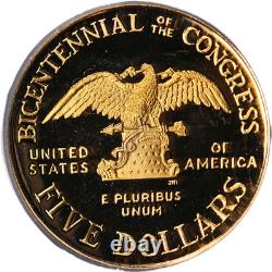 1989-W Congress Commemorative Gold $5 PCGS PR70 DCAM STOCK