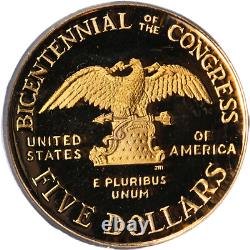 1989-W Congress Commemorative Gold $5 PCGS PR70 DCAM STOCK