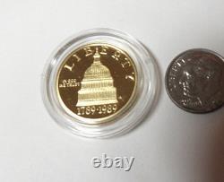 1989-W Congress Proof $5 Gold Commemorative 0.24187 oz Gold (No Box or COA)