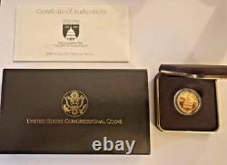 1989 W Five Dollar Gold US Congressional Proof Coin In Original Packaging WithCOA