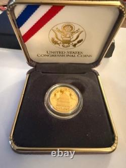 1989 W Five Dollar Gold US Congressional Proof Coin In Original Packaging WithCOA