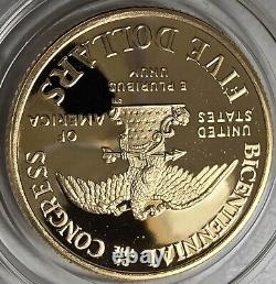 1989 W Liberty Bicentennial Of The Congress Proof Commemorative $5 Gold Coin