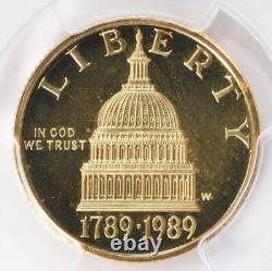 1989-w Congress $5 Gold Commemorative Pcgs Pr66dcam