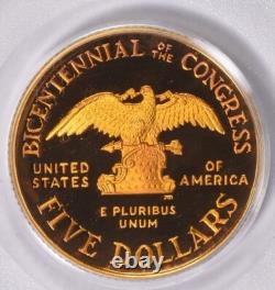 1989-w Congress $5 Gold Commemorative Pcgs Pr69dcam