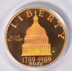 1989-w Congress $5 Gold Commemorative Pcgs Pr69dcam