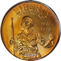 1991-1995-W World War II Commemorative Gold $5 PCGS MS69