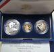 1991-1995 World War Ii 50th Anniversary 3-coin Proof Set With Box & Papers-gold