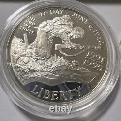 1991-1995 World War II 50th Anniversary Gold & Silver 3 Coin Proof Set