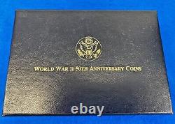 1991-1995 World War II Six Coin Gold + Silver Set OGP