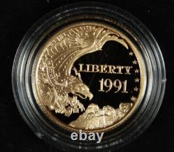 1991 3pc. Gold and Silver Mount Rushmore Proof Comm. Set withOGP. 2457oz AGW