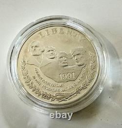 1991 Mount Rushmore Anniv. Gold /Silver /Clad 3 Coin PROOF Set with OGP & COA