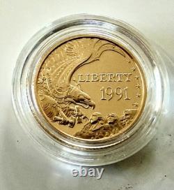 1991 Mount Rushmore Anniv. Gold /Silver /Clad 3 Coin PROOF Set with OGP & COA