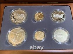 1991 Proof & Uncirculated Mount Rushmore Anniversary Gold & Silver 6 Coin Set