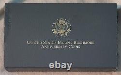 1991 US Mint Mount Rushmore Anniversary 3-Coin Proof Set 1/4 Gold Silver