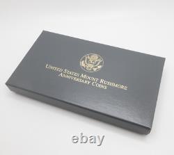 1991 U. S Mint Mount Rushmore Anniversary Gold & Silver 3 Coin Proof Set OGP COA