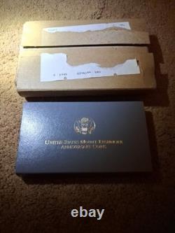 1991 U. S Mount Rushmore Anniv Gold & Silver 3 Coin Proof Set OGP COA. Orig S/Box