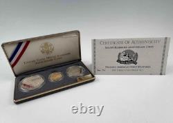 1991 U. S Mount Rushmore Anniversary Proof Coin Set Gold, silver, &clad
