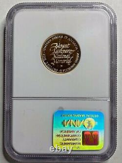 1991-W Mount Rushmore $5 Gold Coin, NGC Proof 69, Ultra Cameo