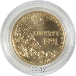 1991 W Mount Rushmore Commemorative Gold Uncirculated $5 Coin