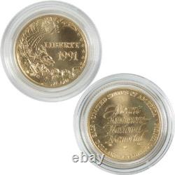 1991 W Mount Rushmore Commemorative Gold Uncirculated $5 Coin