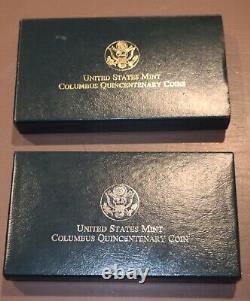 1992 $5 Gold, $1 & 50c Silver Columbus Quincentenary Commemorative Proof Coins