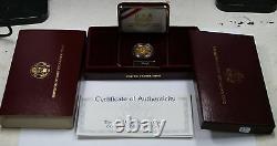 1992 $5 Gold Half Eagle Olympic Proof Commemorative Coin Box COA OGP