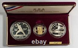 1992 Olympic 3 Piece Proof Set