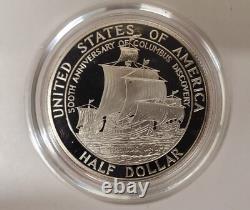 1992 US Mint Columbus Quincentenary 3 Piece Coin Proof Set OGP COA