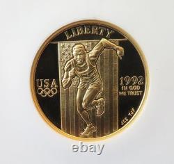1992 W $5.00 GOLD OLYMPICS PROOF. 2419oz AGW NGC PR70 ULTRA CAMEO