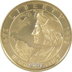 1992 W $5 Christopher Columbus Quincentenary Commemorative Gold Proof