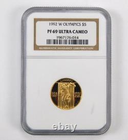 1992-W $5 US Gold Olympic Commemorative NGC PF69 Ultra Cameo Proof