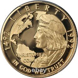1992-W Columbus Commemorative Gold $5 PCGS PR70 DCAM Reagan Legacy Series