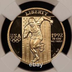 1992-W G$5 Olympic Commemorative Gold Proof Coin NGC PF 70 Ultra Cameo G1711