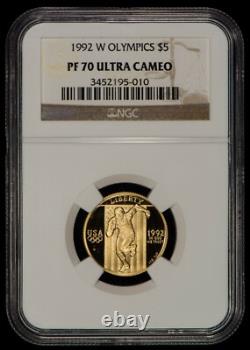 1992-W G$5 Olympics Commemorative Gold Proof Coin NGC PF 70 UC SKU-G1012